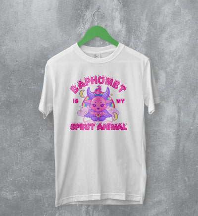 Cute Baphomet T-Shirt Baphomet is My Spirit Animal Shirt Y2K Merch - WorldWideShirt