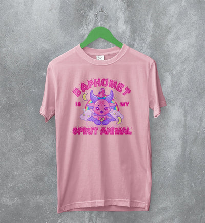 Cute Baphomet T-Shirt Baphomet is My Spirit Animal Shirt Y2K Merch - WorldWideShirt