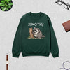 Cute Jimothy Swetshirt Raccoon Lover Shirt Wild Animals Crewneck - Forest Green - WorldWideShirt