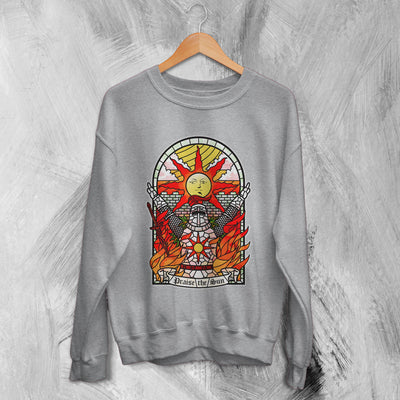 Dark Souls Sweatshirt Praise The Sun Shirt Iconic Game Sweater - WorldWideShirt