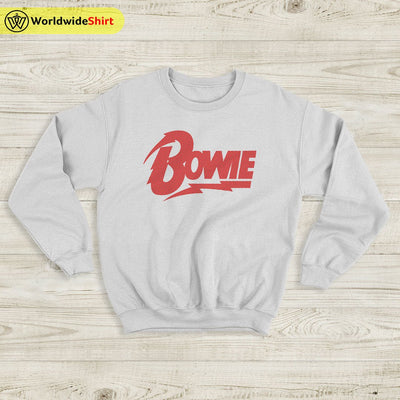 David Bowie Logo Sweatshirt David Bowie Shirt Music Shirt - WorldWideShirt