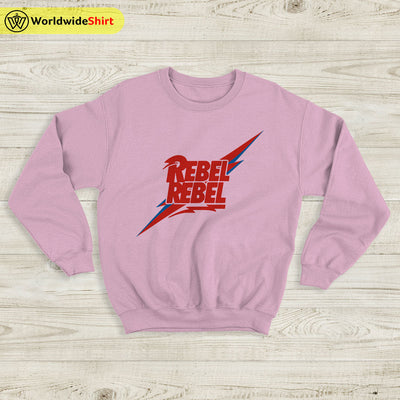 David Bowie REBEL Sweatshirt David Bowie Shirt Music Shirt - WorldWideShirt