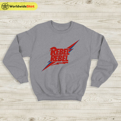 David Bowie REBEL Sweatshirt David Bowie Shirt Music Shirt - WorldWideShirt