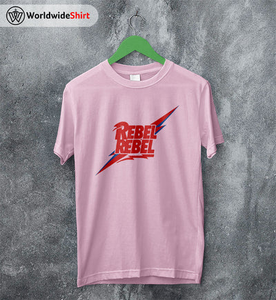 David Bowie REBEL T Shirt David Bowie Shirt Music Shirt - WorldWideShirt