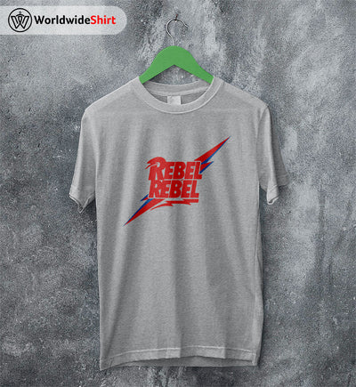 David Bowie REBEL T Shirt David Bowie Shirt Music Shirt - WorldWideShirt