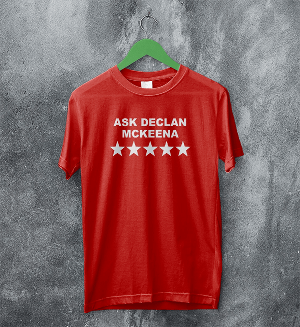Declan McKenna T-Shirt Rock Ask Declan McKenna Shirt Pop Rock Music Tee - Red - WorldWideShirt