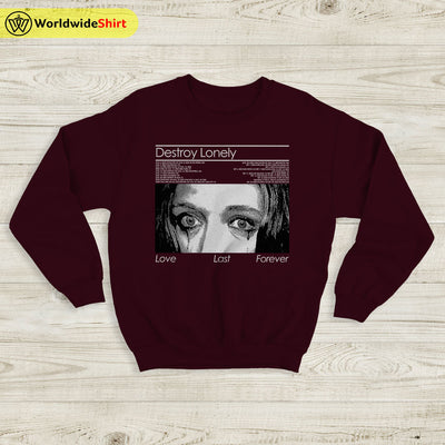 Destroy Lonely X Ken Carson Tour Sweatshirt Destroy Lonely Shirt Rapper Shirt - WorldWideShirt