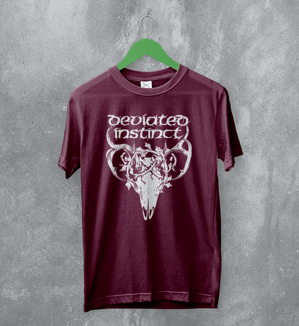 Deviated Instinct Sanctuary of Slaves T-Shirt Metal Music Deviated Instinct Shirt - Red Maroon - WorldWideShirt