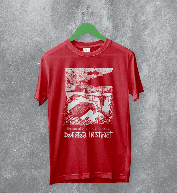 Deviated Instinct Terminal Filth Stenchcore T-Shirt Metal Music Deviated Instinct Shirt - Red - WorldWideShirt