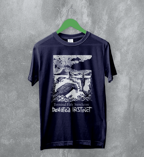 Deviated Instinct Terminal Filth Stenchcore T-Shirt Metal Music Deviated Instinct Shirt - Navy Blue - WorldWideShirt