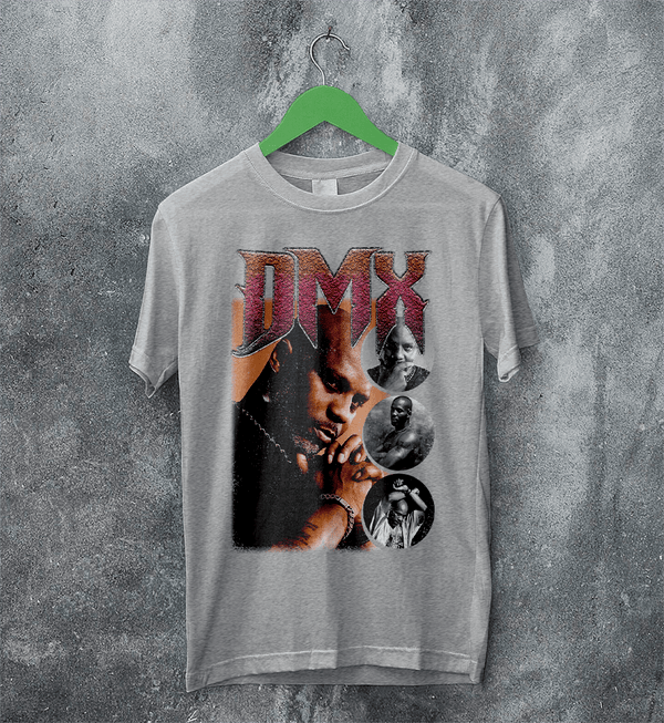 DMX Bootleg T-Shirt Rap Legend DMX Shirt New York Rapper Music Tee - Sport Grey - WorldWideShirt