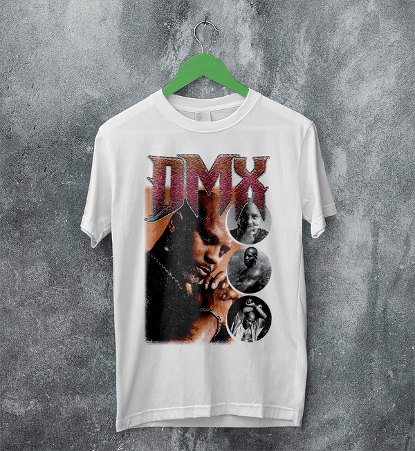 DMX Bootleg T-Shirt Rap Legend DMX Shirt New York Rapper Music Tee - White - WorldWideShirt
