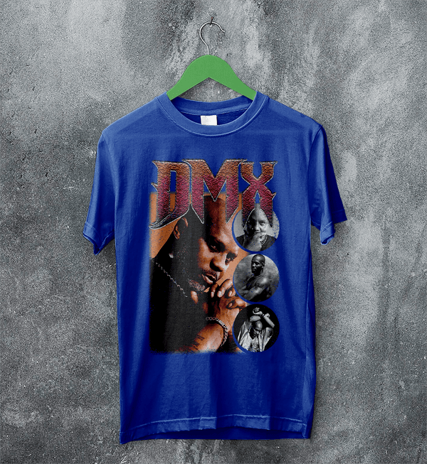 DMX Bootleg T-Shirt Rap Legend DMX Shirt New York Rapper Music Tee - Royal Blue - WorldWideShirt