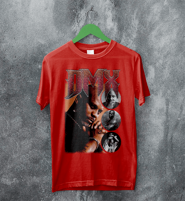 DMX Bootleg T-Shirt Rap Legend DMX Shirt New York Rapper Music Tee - Red - WorldWideShirt