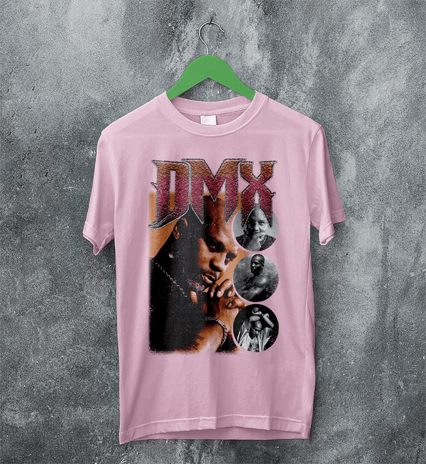 DMX Bootleg T-Shirt Rap Legend DMX Shirt New York Rapper Music Tee - Light Pink - WorldWideShirt