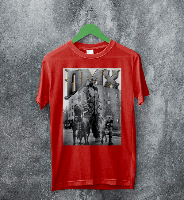 DMX T-Shirt Rapper DMX Dog Shirt NYC Rap Legend Music Tee - Red - WorldWideShirt