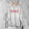 Doja Cat Fans Sweatshirt 5 Star Doja Cat Shirt Pop Music Rapper Crewneck - White - WorldWideShirt