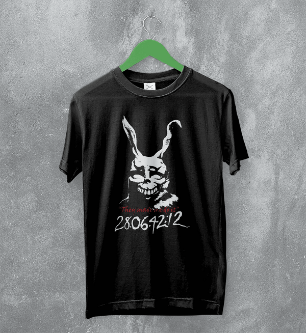 Donnie Darko Frank Rabbit T-Shirt Donnie Darko Shirt They Do It Movie Tee - Black - WorldWideShirt