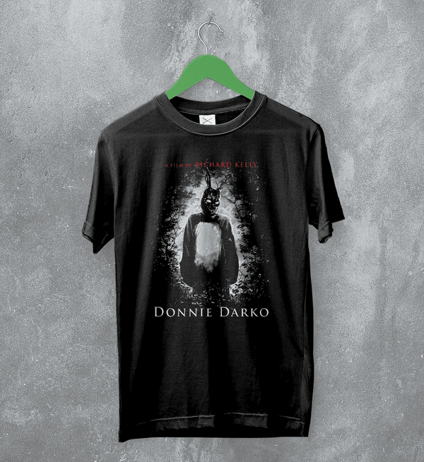 Donnie Darko Frank Rabbit T-Shirt Film Donnie Darko Shirt Thriller Bunny Costume Tee - Black - WorldWideShirt