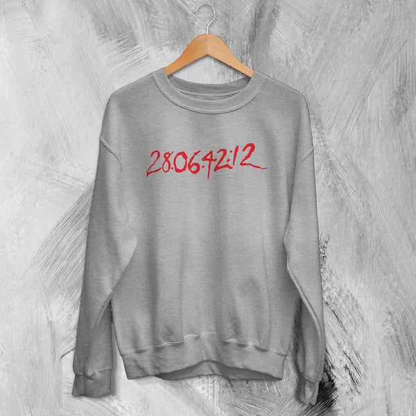 Donnie Darko Sweatshirt Countdown Time Shirt 28:06:42:12 Donnie Movie Tee - Sport Grey - WorldWideShirt