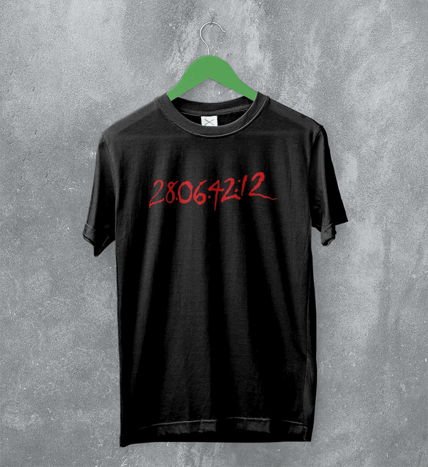 Donnie Darko T-Shirt Countdown Time Shirt 28:06:42:12 Donnie Movie Tee - Black - WorldWideShirt