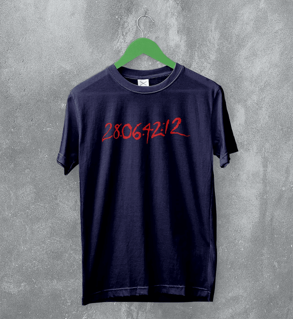 Donnie Darko T-Shirt Countdown Time Shirt 28:06:42:12 Donnie Movie Tee - Navy Blue - WorldWideShirt