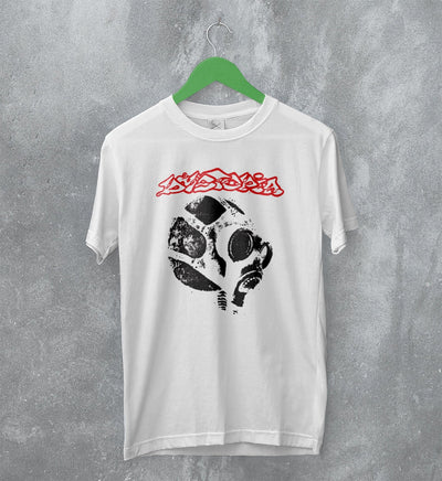 Dystopia T-Shirt Gas Mask Shirt Heavy Metal Band Merch - WorldWideShirt