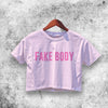 Fake Body Crop Top Fake Body Shirt Aesthetic Y2K Shirt - WorldWideShirt