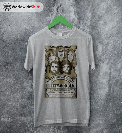 Fleetwood Mac 1977 Poster T Shirt Fleetwood Mac Shirt Band Shirt - WorldWideShirt