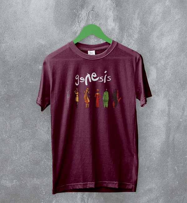 Genesis Album T-Shirt The Way We Walk Shirt Volume One: The Shorts Tee - Red Maroon - WorldWideShirt