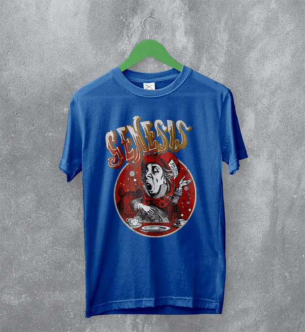 Genesis Band T-Shirt Tour Concert Genesis Shirt Scremo Dinner Tee - Royal Blue - WorldWideShirt