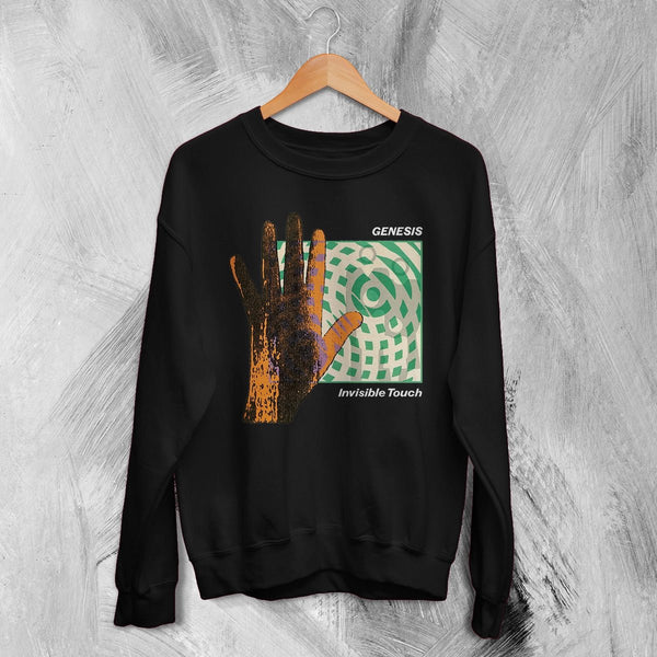 Genesis Invisible Touch Sweatshirt Rock Genesis Shirt 90s Album Music Crewneck - Black - WorldWideShirt