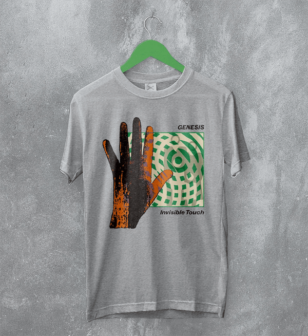 Genesis Invisible Touch T-Shirt Rock Genesis Shirt 90s Album Music Tee - Sport Grey - WorldWideShirt