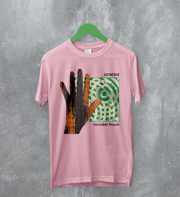 Genesis Invisible Touch T-Shirt Rock Genesis Shirt 90s Album Music Tee - Light Pink - WorldWideShirt