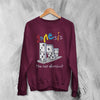 Genesis Tour Sweatshirt The Last Domino Genesis Shirt Concert Music Crewneck - Red Maroon - WorldWideShirt