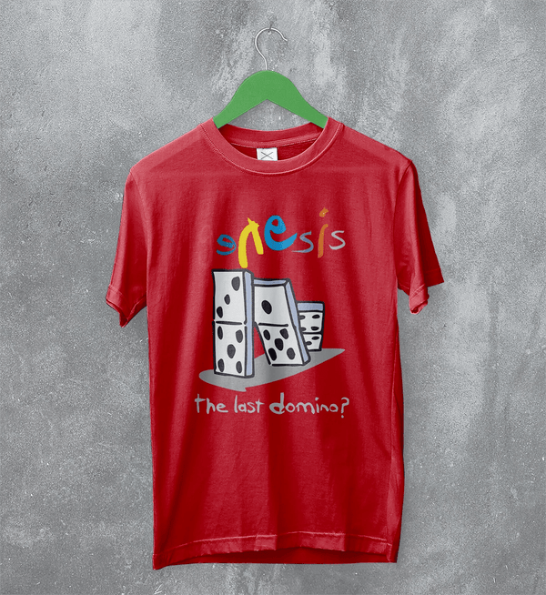 Genesis Tour T-Shirt The Last Domino Genesis Shirt Concert Music Tee - Red - WorldWideShirt