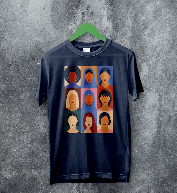 Girls Relations T-Shirt Women's Day Shirt Club Feminist Tee Strong Women Gift - Navy Blue - WorldWideShirt
