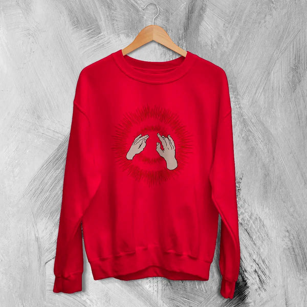 Godspeed You! Black Emperor Sweatshirt Lift Your Skinny Fists like Antennas to Heaven Shirt - Red - WorldWideShirt