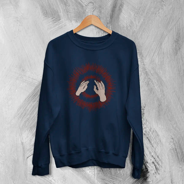 Godspeed You! Black Emperor Sweatshirt Lift Your Skinny Fists like Antennas to Heaven Shirt - Navy Blue - WorldWideShirt