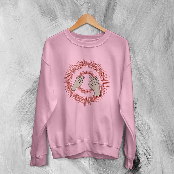 Godspeed You! Black Emperor Sweatshirt Lift Your Skinny Fists like Antennas to Heaven Shirt - Light Pink - WorldWideShirt