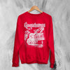 Goosebumps Land Sweatshirt HorrorLand Goosebumps Shirt Horror Movie Crewneck - Red - WorldWideShirt