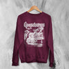 Goosebumps Land Sweatshirt HorrorLand Goosebumps Shirt Horror Movie Crewneck - Red Maroon - WorldWideShirt