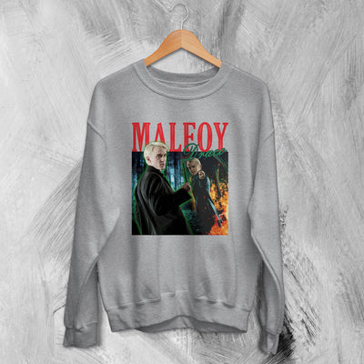 Harry Potter Sweatshirt Bootleg Draco Malfoy Shirt Slytherin Wizard Movie Sweater - WorldWideShirt