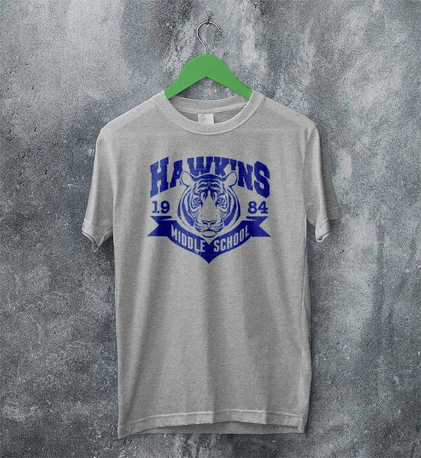 Hawkins University Middle School T-shirt Hawkins University Shirt - Sport Grey - WorldWideShirt
