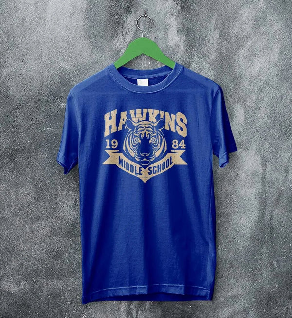 Hawkins University Middle School T-shirt Hawkins University Shirt - Royal Blue - WorldWideShirt