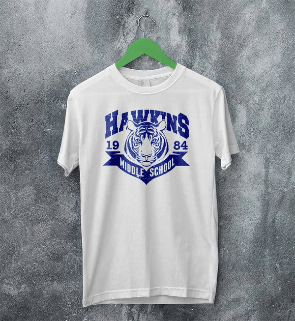 Hawkins University Middle School T-shirt Hawkins University Shirt - White - WorldWideShirt