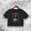 Heart Love Crop Top Friends Shirt Aesthetic Y2K Shirt - WorldWideShirt