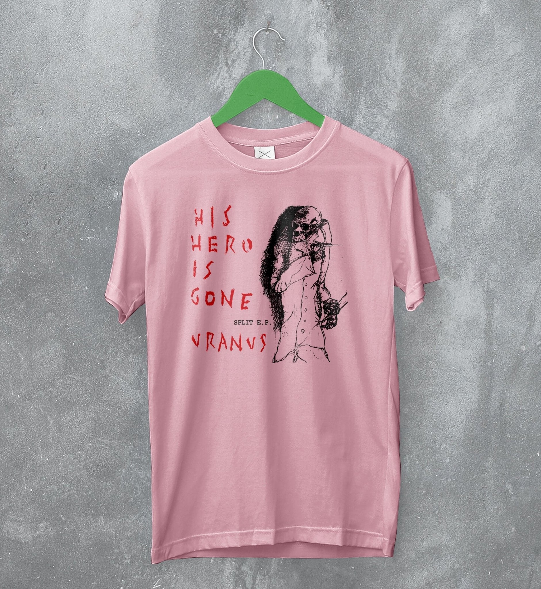 His Hero Is Gone T-Shirt Vintage Uranus Shirt Hardcore Punk Merch 