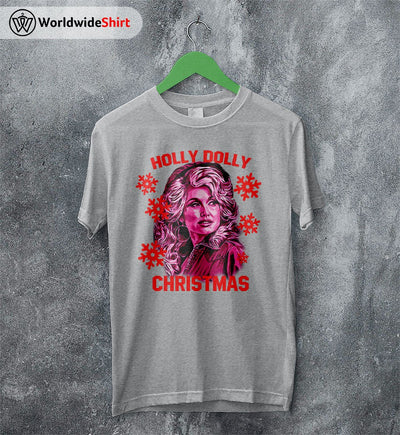 Holly Dolly Christmas T-Shirt Dolly Parton Shirt Ugly Christmas - WorldWideShirt