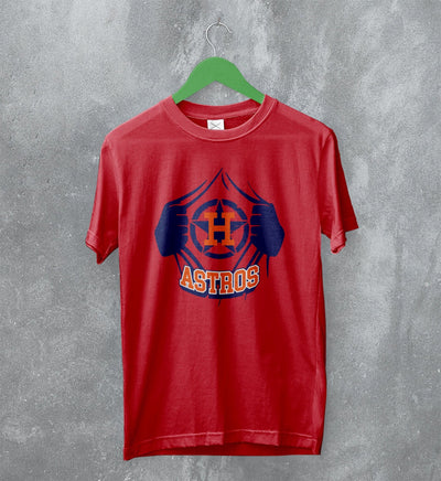 Houston Astros Baseball T-Shirt Old School Houston Astros Shirt Astros Fanatics - WorldWideShirt